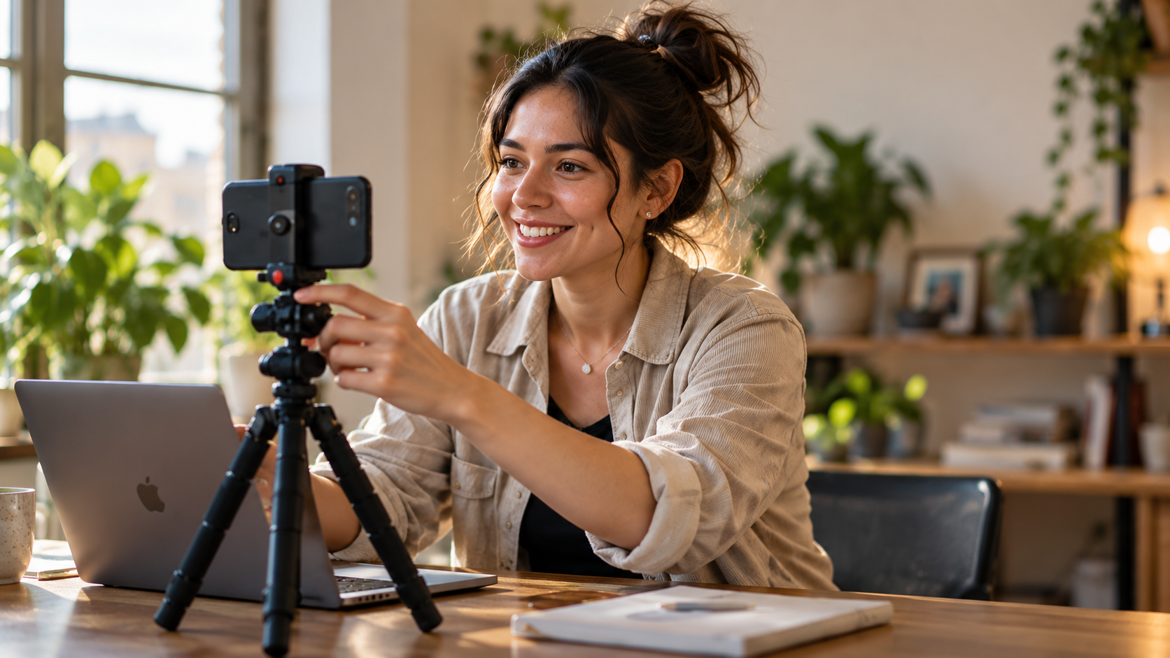 Creator filming a reference clip